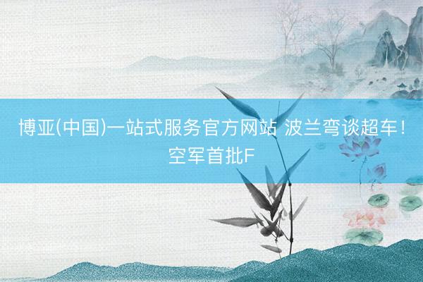 博亚(中国)一站式服务官方网站 波兰弯谈超车！空军首批F
