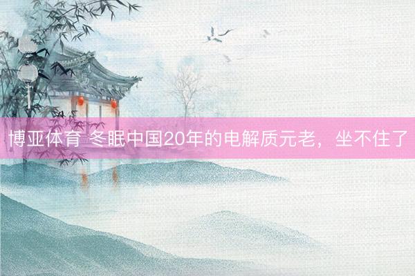 博亚体育 冬眠中国20年的电解质元老，坐不住了