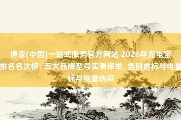 博亚(中国)一站式服务官方网站 2026年充电宝十大排名名次榜: 五大品牌型号实测保举， 告别虚标与电量纳闷