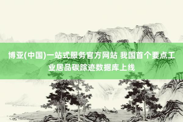 博亚(中国)一站式服务官方网站 我国首个要点工业居品碳踪迹数据库上线